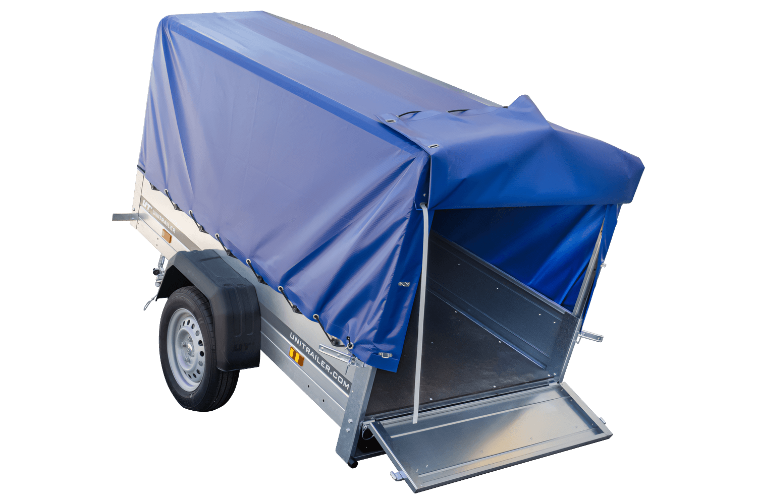 Remorque bagagère Garden Trailer 200 KIPP 200 x 106 cm avec bâche haute bleue – Image 17