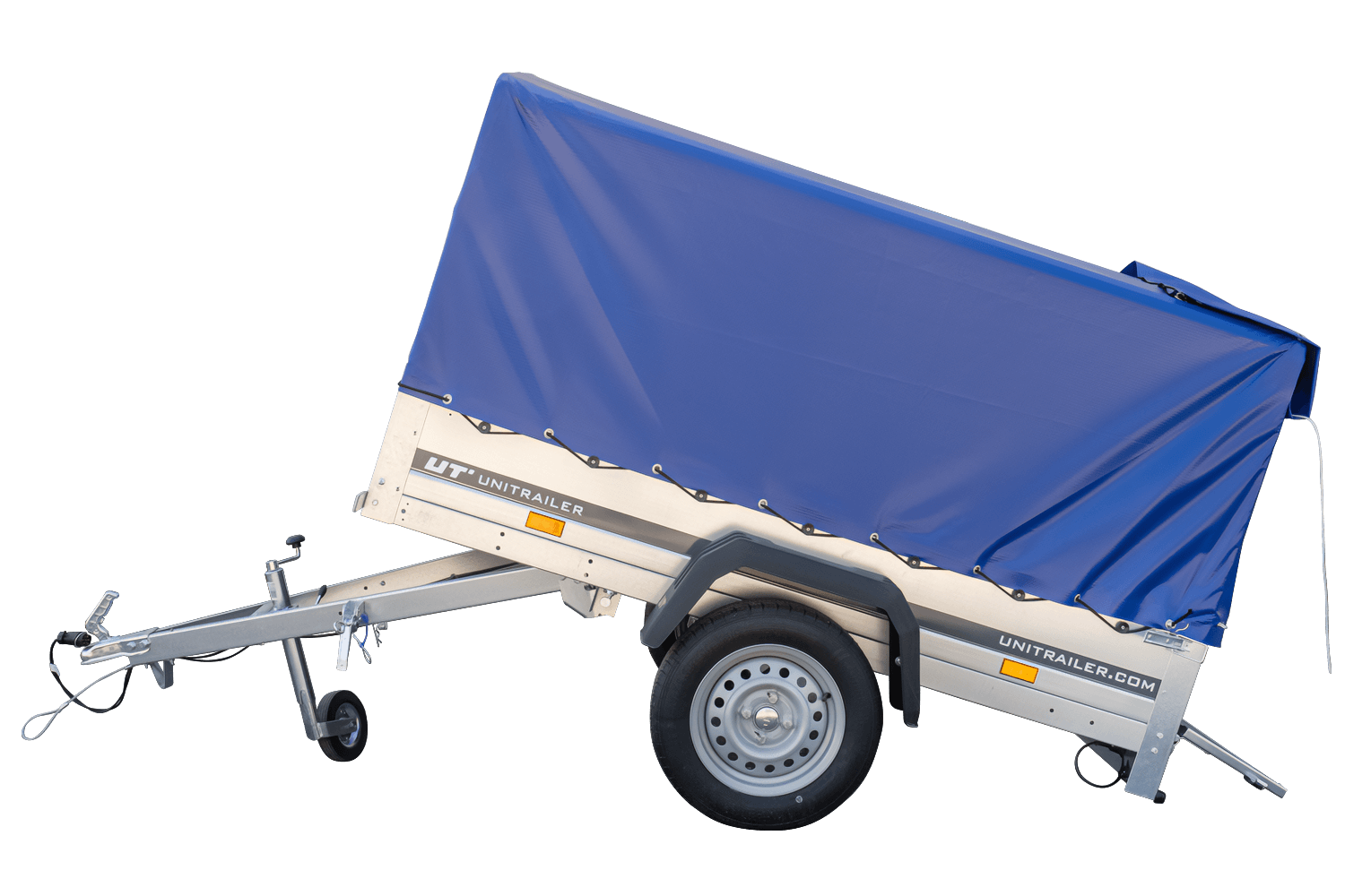 Remorque bagagère Garden Trailer 200 KIPP 200 x 106 cm avec bâche haute bleue – Image 5