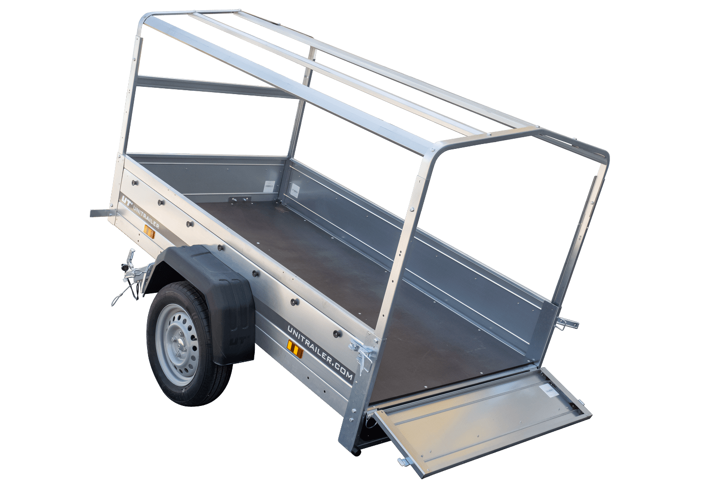 Remorque bagagère Garden Trailer 200 KIPP 200 x 106 cm avec bâche haute bleue – Image 7