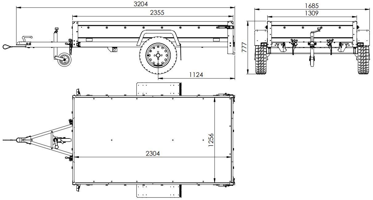 Remorque galvanisée 230 x 125 cm Garden Trailer 230 KIPP – Image 14