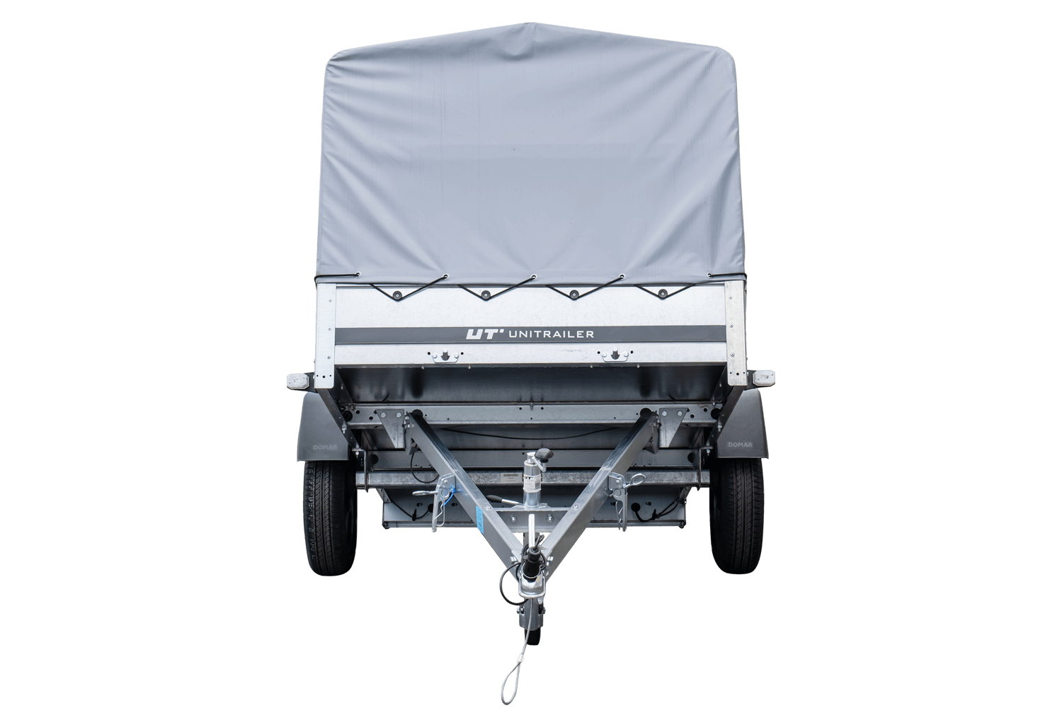 Remorque routière Garden Trailer 230 KIPP avec bâche haute, arceau H-800 et roue jockey 230x125 – Image 6