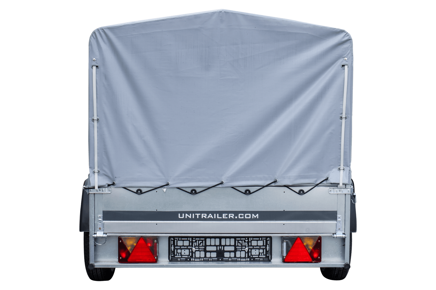 Remorque routière Garden Trailer 230 KIPP avec bâche haute, arceau H-800 et roue jockey 230x125 – Image 4