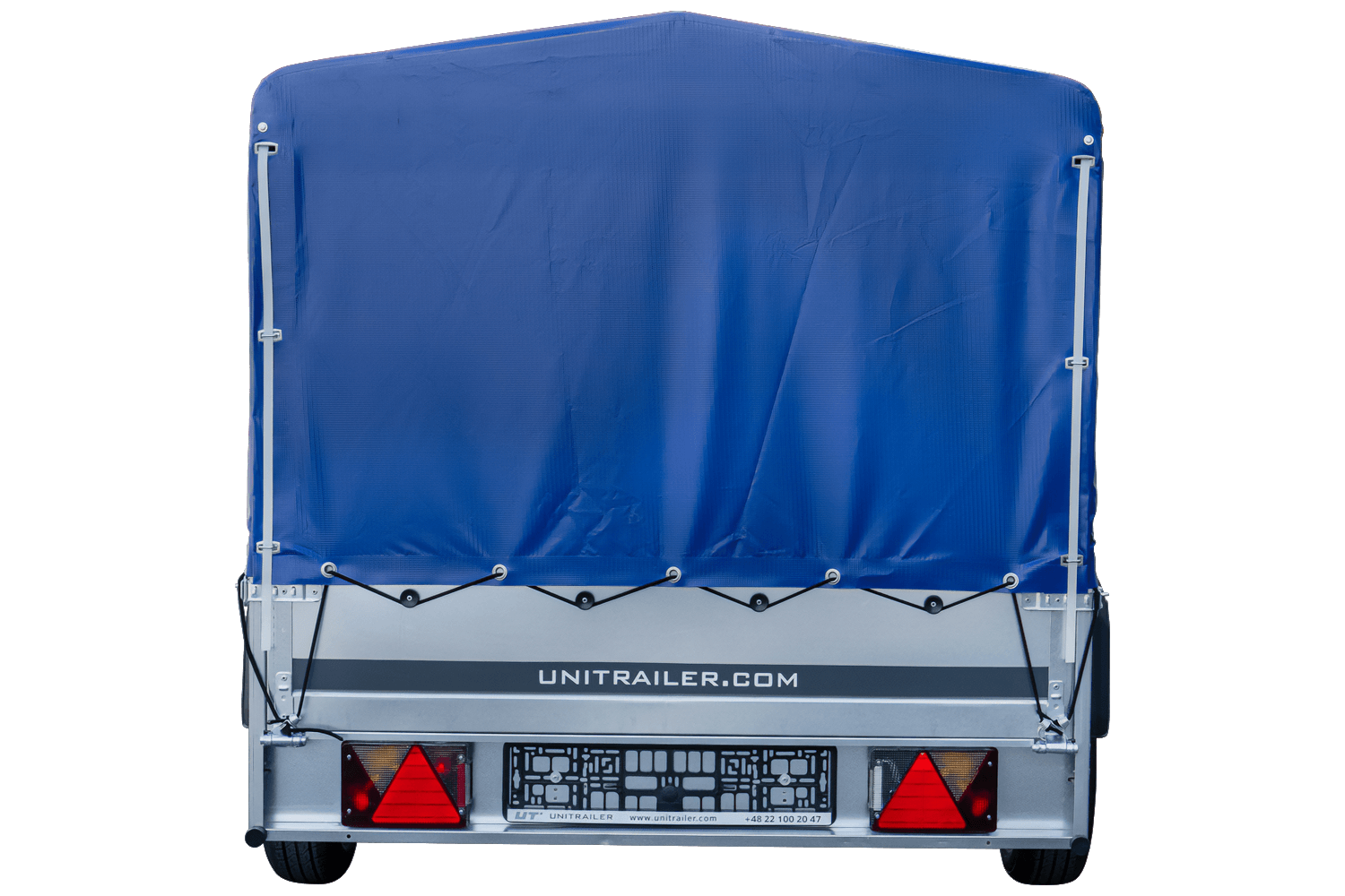 Remorque voiture longue GARDEN TRAILER 264 KIPP avec bâche bleue – Image 2