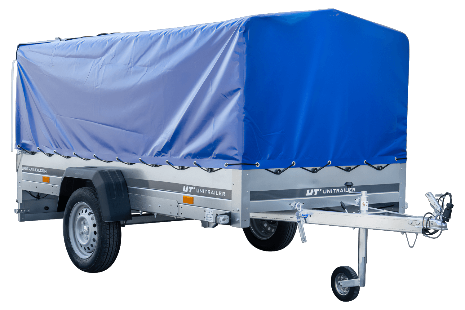 Remorque voiture longue GARDEN TRAILER 264 KIPP avec bâche bleue – Image 10