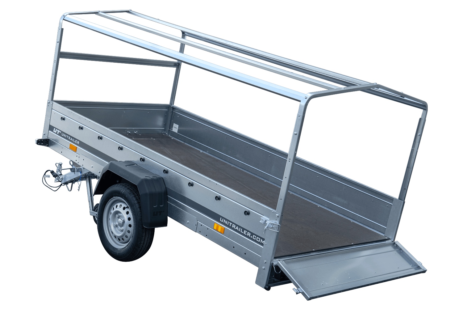 Remorque voiture longue GARDEN TRAILER 264 KIPP avec bâche bleue – Image 6