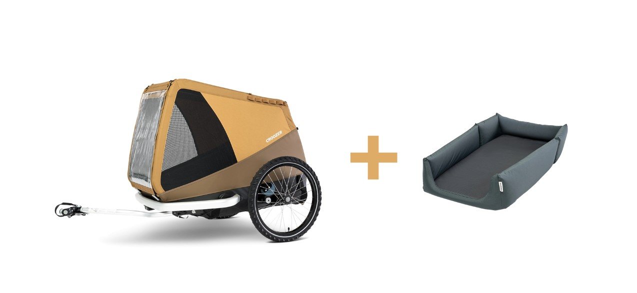 Croozer Dog Mikke Easy Start Vorteilspaket (Anhänger + Hundebett)