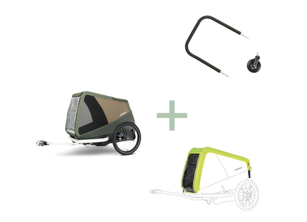 Croozer Flex & Go - Dog Mikke Hundeanhänger - Vorteilspaket